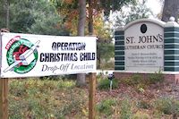 Operation Christmas Child Drop Off Location Sign